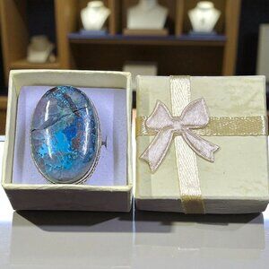 Boho Statement‎ Ring Natural Gemstone Ethereal Artsy Whimsical Festival Jewelry